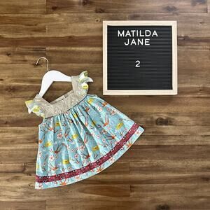 Matilda Jane It's A Wonderful Parade Love Letters Shabby Top Sleeveless Blue 2